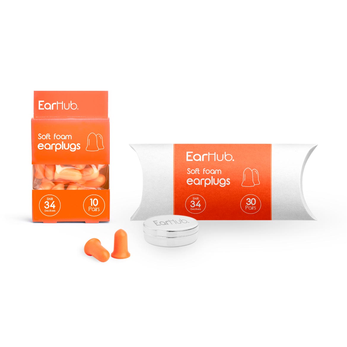 EarHub Orange Foam Earplugs