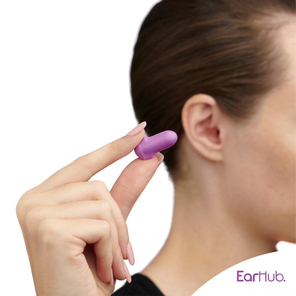 EarHub Premium purple soft foam earplugs