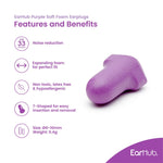 EarHub Premium purple soft foam earplugs